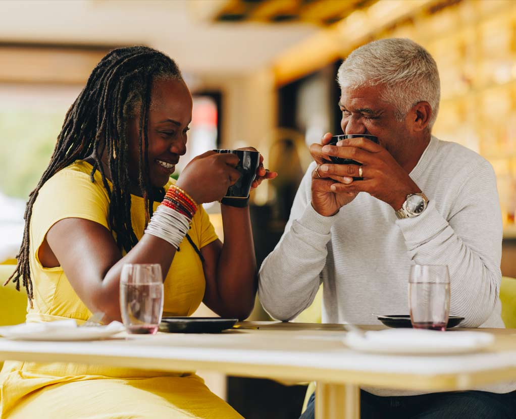 retirees at restaurant